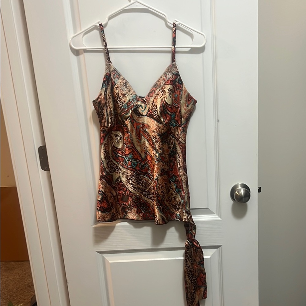 A. Byer Paisley Satin Camisole Top